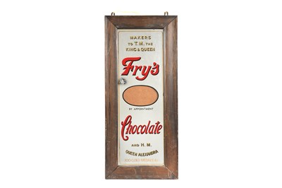 Lot 34 - AN EDWARDIAN FRYS CHOCOLATE ADVERTISING MIRROR