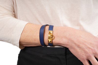 Lot 227 - HERMÈS ‘COLLIER DE CHIEN’ LEATHER BRACELET