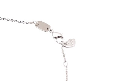 Lot 27 - A SWAROVSKI RHODIUM-PLATED 'TANZANITE' COLOUR CRYSTAL PENDANT NECKLACE
