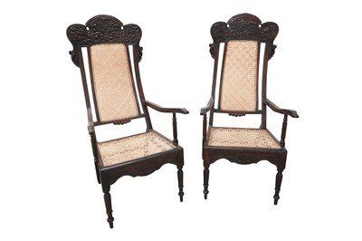 Lot 250 - A PAIR OF INDO-PORTUGUESE (GOANESE) CHAIRS