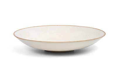 Lot 7 - A CHINESE MOULDED DING WARE 'LOTUS POND' BOWL