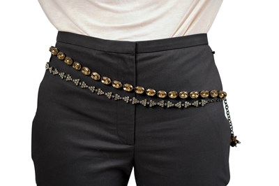 Lot 188 - TWO MAX MARA DECORATIVE CHAIN BELTS