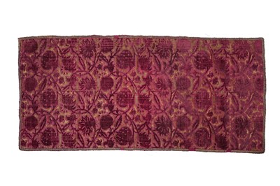 Lot 219 - AN OTTOMAN STYLE BROCADED VELVET PANEL