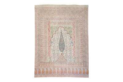 Lot 194 - A LARGE BLOCK-PRINTED QALAMKARI TEXTILE