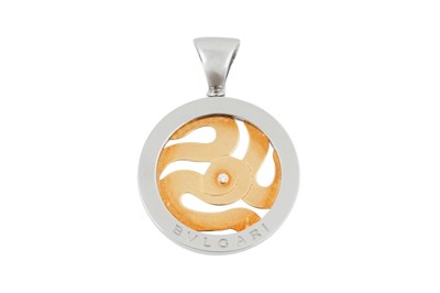 Lot 24 - AN 18CT YELLOW GOLD AND DIAMOND BULGARI TONDO SNAKE PENDANT