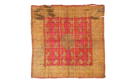 Lot 209 - AN INDIAN SILK RAJKOTI PATOLA TEXTILE