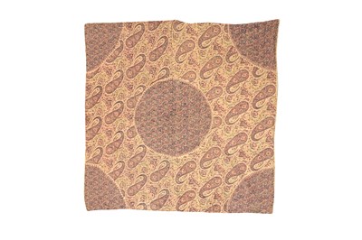 Lot 182 - A KASHMIRI WOOL-STRIPED MOON SHAWL (CHANDAR)