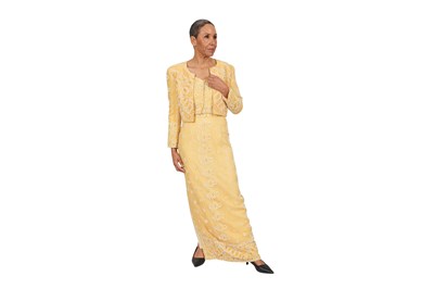 Lot 60 - INDIAN HAND-MADE THREE-PIECE ENSEMBLE WITH FRESHWATER PEARL EMBELLISHMENT