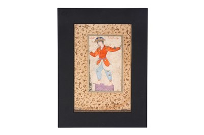 Lot 60 - A SAFAVID LEAF DEPICTING AQUARIUS (DOL) FROM THE KITAB SUWWAR AL-KAWAKIB