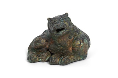 Lot 5 - A CHINESE BRONZE 'TIGER' PAPER WEIGHT