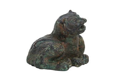 Lot 9 - A CHINESE BRONZE 'TIGER' PAPER WEIGHT