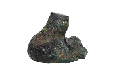 Lot 9 - A CHINESE BRONZE 'TIGER' PAPER WEIGHT