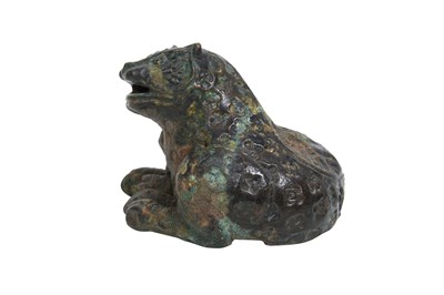 Lot 9 - A CHINESE BRONZE 'TIGER' PAPER WEIGHT