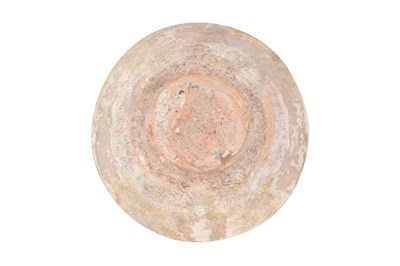 Lot 1 - A ABBASID POTTERY BOWL WITH STYLISED KUFIC CALLIGRAPHY
