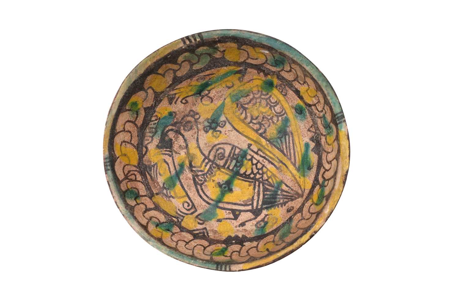 Lot 4 - A NISHAPUR GLAZED POTTERY BOWL