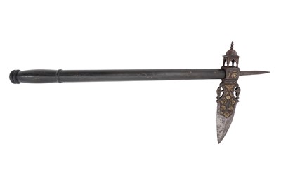 Lot 52 - AN INDIAN BRASS ZAGHNAL AXE