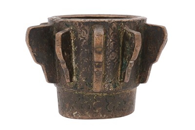 Lot 30 - AN ANDALUSIAN SPANISH BRONZE MORTAR