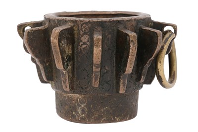 Lot 30 - AN ANDALUSIAN SPANISH BRONZE MORTAR
