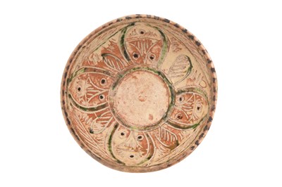 Lot 9 - TWO AFGHAN BAMIYAN GLAZED POTTERY BOWLS