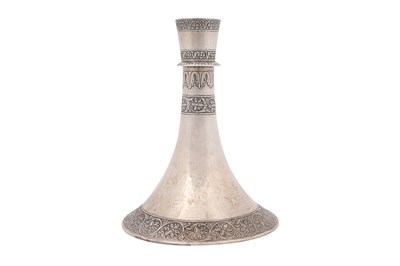 Lot 139 - A FINE INDIAN SILVER HUQQA BASE