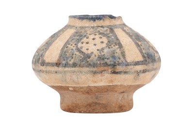 Lot 13 - A PERSIAN SULTANABAD POTTERY INKWELL