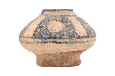 Lot 13 - A PERSIAN SULTANABAD POTTERY INKWELL