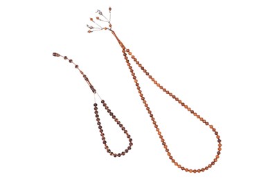 Lot 230 - TWO OTTOMAN WOOD PRAYER BEADS