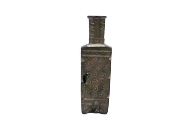 Lot 23 - A RARE FATIMID BRONZE PERFUME OR EYELINER FLASK