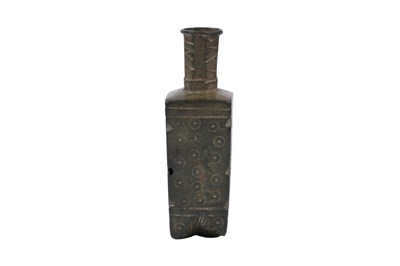 Lot 23 - A RARE FATIMID BRONZE PERFUME OR EYELINER FLASK