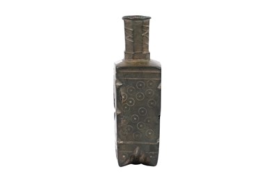 Lot 23 - A RARE FATIMID BRONZE PERFUME OR EYELINER FLASK