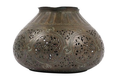 Lot 25 - A SAMANID PIERCED BRONZE VASE