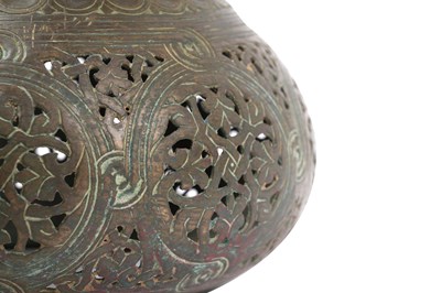 Lot 25 - A SAMANID PIERCED BRONZE VASE