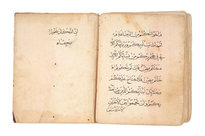 Lot 72 - A LATE MAMLUK OR EARLY OTTOMAN QUR'AN JUZ