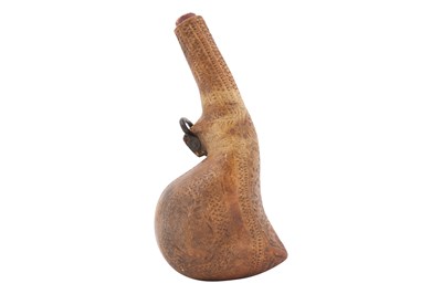 Lot 257 - A LEATHER WATER BOTTLE (MATARA)