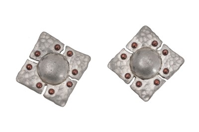 Lot 229 - LIBERTY LONDON PEWTER CLIP EARRINGS