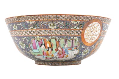 Lot 31 - A CHINESE CANTON FAMILLE ROSE BOWL AND A DISH FOR ZILL AL-SULTAN