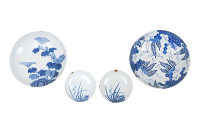 Lot 118 - FOUR JAPANESE BLUE AND WHITE NABESHIMA DISHES