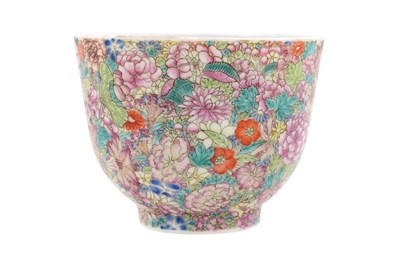 Lot 36 - A CHINESE FAMILLE ROSE ’MILLEFLEURS’ CUP