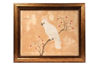 Lot 139 - A CHINESE PAINTNG OF A WHITE COCKATOO