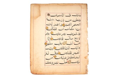Lot 74 - TWO BAHARI QUR'AN LEAVES