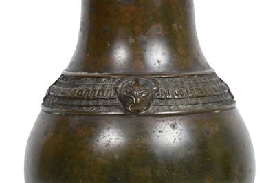 Lot 26 - A JAPANESE BRONZE VASE BY KANAYA GOROSABURO (1836 — 1890)