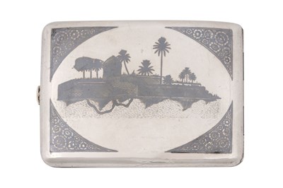 Lot 144 - AN IRAQI SILVER NIELLO CIGARETTE CASE