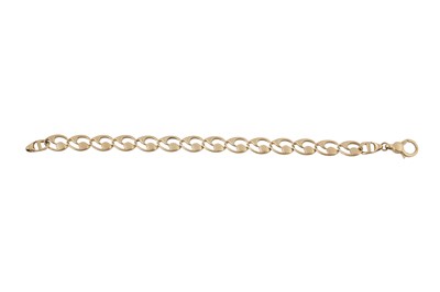 Lot 37 - A 9CT GOLD FANCY LINK BRACELET