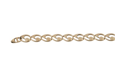 Lot 37 - A 9CT GOLD FANCY LINK BRACELET