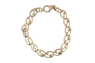 Lot 37 - A 9CT GOLD FANCY LINK BRACELET