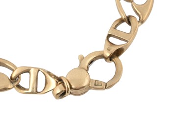 Lot 37 - A 9CT GOLD FANCY LINK BRACELET