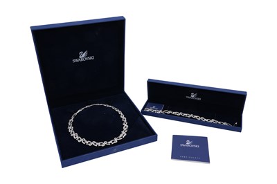 Lot 30 - A BOXED SWAROVSKI CRYSTAL IRENE COLLIER NECKLACE AND BRACELET SUITE