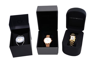 Lot 13 - THREE LADIES DESIGNER WATCHES
