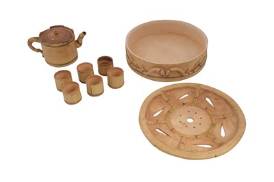 Lot 76 - A CHINESE YIXING ZISHA TEA SET BY ZHOU DINGFANG (1965 - )