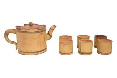 Lot 76 - A CHINESE YIXING ZISHA TEA SET BY ZHOU DINGFANG (1965 - )